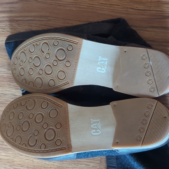 Cat By Caterpillar Sabrina Wool & Leather Tall Boots Zip Up Riding Gray Sz 8W - Picture 4 of 10